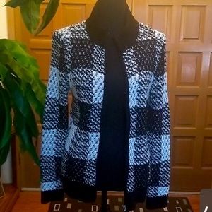 Black & White Zip Sweater